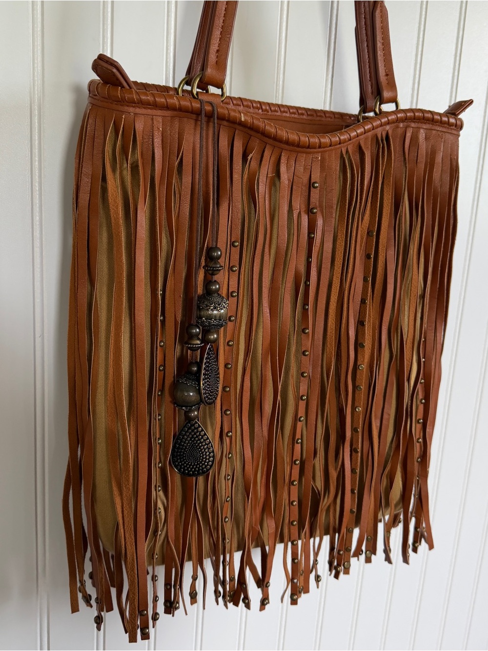 Charming Charlie•Ryder Studded Fringe Shoulder Bag Western Festival